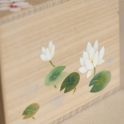 【箱藤商店】桐製小引き出し(ドロワーボックス)〈京都日本画絵師絵付け〉