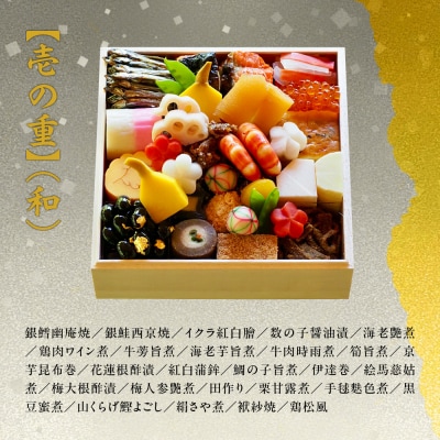 【京都 貴船 右源太】おせち料理一段重(冷蔵)約2人前|京都 老舗料亭 本格おせち 人気おせち