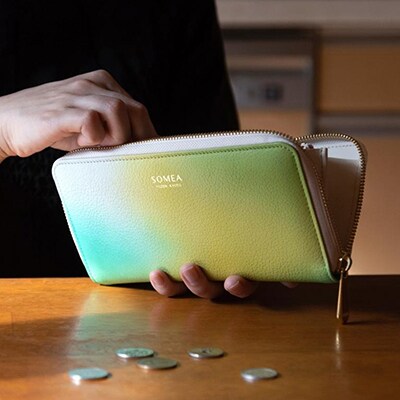 【池内友禅】SOMEA brume レモン 長財布|京都 友禅染 ブランド 財布 人気