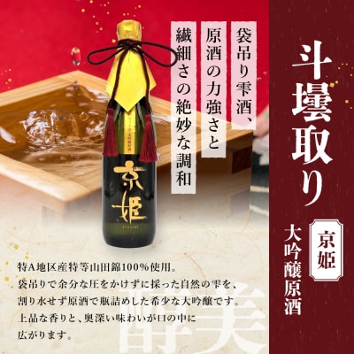 【吟醸酒房 油長】京都伏見の酒 「しずく酒」3本飲み比べ  |日本酒 吟醸酒人気セット