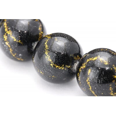 【京念珠×京ちりめん】黒オニキス 数珠袋付き ブラック 土屋念珠店/男性用/メンズ/数珠/略式/仏具