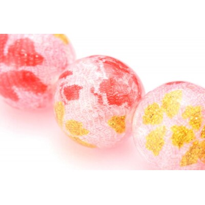 【京念珠×京ちりめん】ローズクォーツ 数珠袋付き ピンク 土屋念珠店/女性用/レディース/数珠/略式