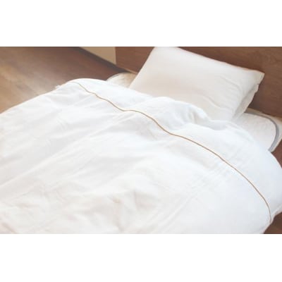 【大東寝具】京和晒綿紗　ガーゼ掛布団カバー　2重合わせ(マスタード・シングル)