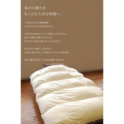【大東寝具】冬用羽毛布団 オズゴ ポーランド産(セミダブル)