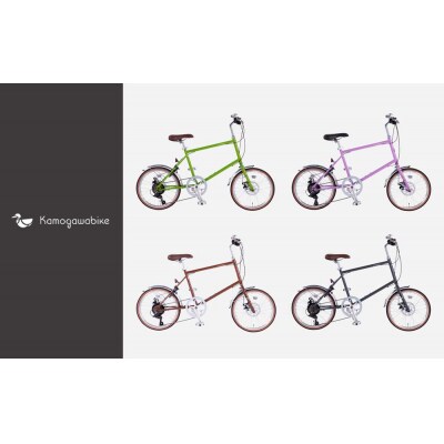 【kamogawabike】自転車ミニベロ20インチ　”Kamogawabike”　マットグリーン
