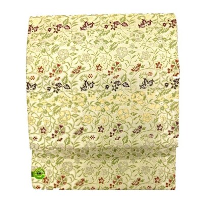 【龍村美術織物】仕立て名古屋帯　早雲寺文台裂(銀)