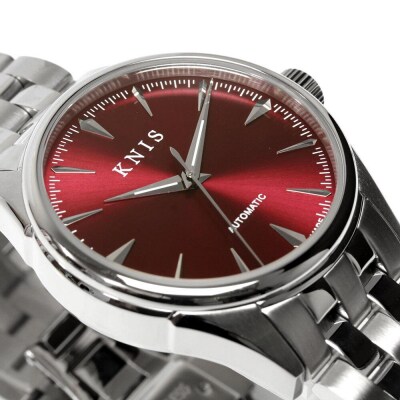 【KNIS KYOTO】サンレイダイアル 日本製 自動巻き 腕時計＜レッド＞|京都発 腕時計