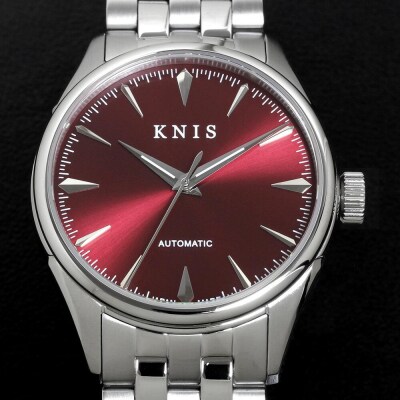 【KNIS KYOTO】サンレイダイアル 日本製 自動巻き 腕時計＜レッド＞|京都発 腕時計