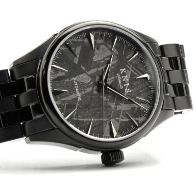 【KNIS KYOTO】メテオライト 日本製 自動巻き 腕時計 ブラック|京都発 腕時計