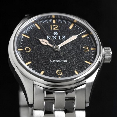 【KNIS KYOTO】レトロモダン 日本製 自動巻き 腕時計＜ブラック＞|京都発 腕時計