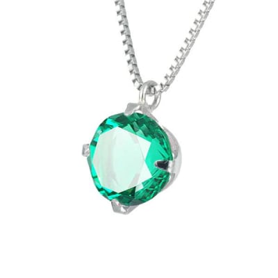 京セラ】クレサンベール〈エメラルド〉ネックレス【一粒/0.4CT 