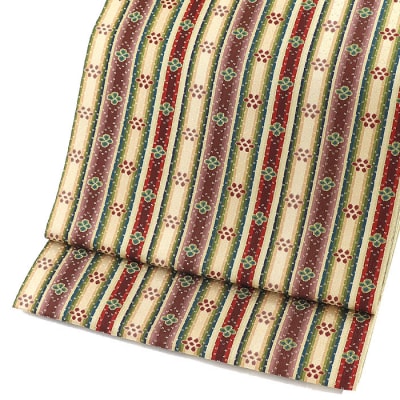 【龍村美術織物】光波帯(花文暈繝錦)