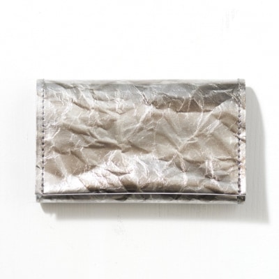 【KENTO HASHIGUCHI × 伝統工芸士】手もみ銀箔 30枚カードケース(マチあり)