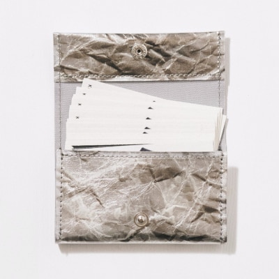 【KENTO HASHIGUCHI × 伝統工芸士】手もみ銀箔 30枚カードケース(マチあり)