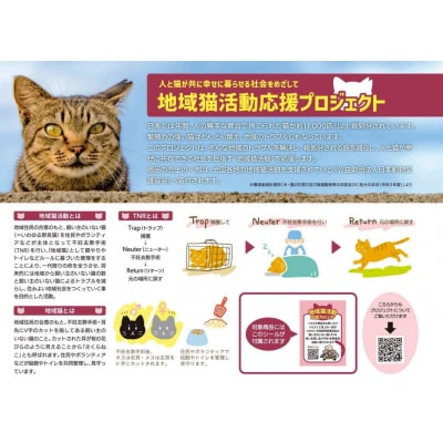 【三陽商事】地域猫活動　綿三幅両面ふろしき(キャットパズル/ブラック×コスモス色)
