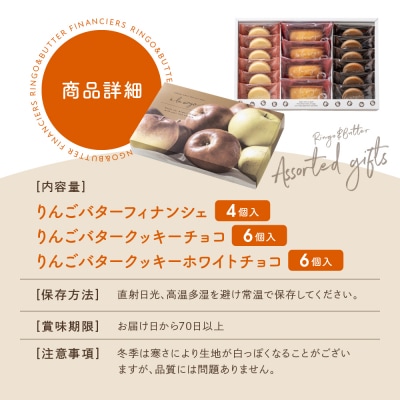 【あら、りんご。】りんごバターフィナンシェ&クッキー2種 詰め合わせギフト|京都 スイーツ ブランド