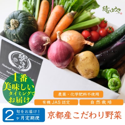 <2か月定期便>【緑のゆうき】京都産こだわりの野菜セット