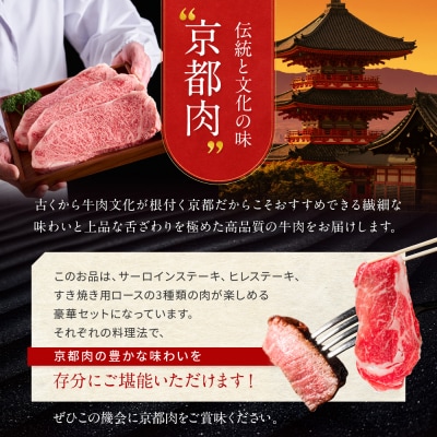 【京都モリタ屋】京都肉ヒレステーキ750g京都肉サーロインステーキ京都肉ロースすき焼きセット800g