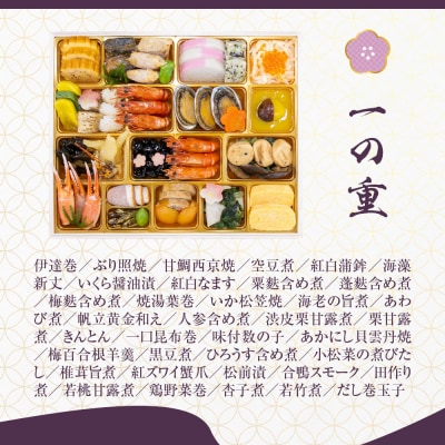 【京都しょうざん】和風おせち料理「玉響」一段重 2人前|京都 老舗料亭 本格和風おせち 人気おせち