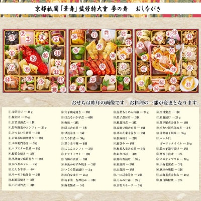 【京都祇園 華舞】冷蔵おせち 特大重三段重「夢の舞」(約5人前)|京おせち 本格料亭おせち