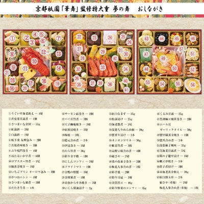 【京都祇園 華舞】冷蔵おせち 特大重三段重「夢の舞」(約5人前)|京おせち 本格料亭おせち