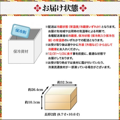 【京都祇園 華舞】冷蔵おせち 特大2段重「双の舞」約5人前|本格料亭おせち 豪華 贅沢 大人気