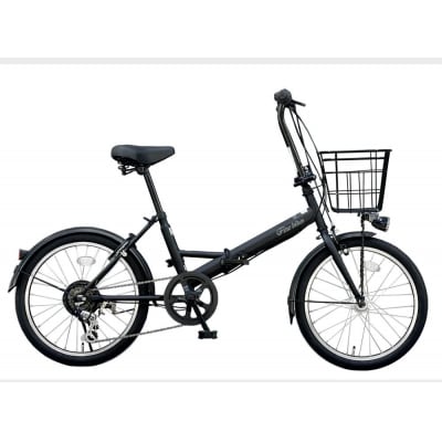 【中川商会 自転車Dプラス】<マットブラック>折りたたみ自転車 20インチシマノ製外装6段変速 