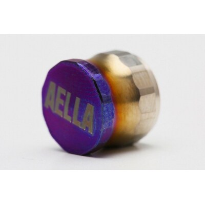 【AELLA】チタンエアバルブキャップショートタイプグラデーション　AE-74022SC　2個セット