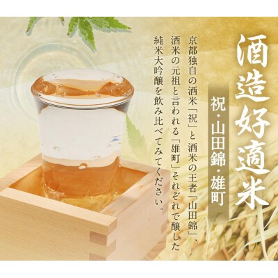 【吟醸酒房 油長】京都伏見の酒 祝/山田錦/雄町 3本飲み比べ |日本酒 純米大吟醸 人気セット