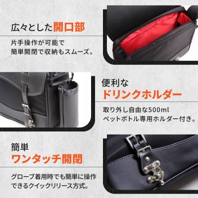 【デグナー】ナイロンサドルバッグ[NB-1](ブラックレッド)(バイク,バイクギア,バイク用品)