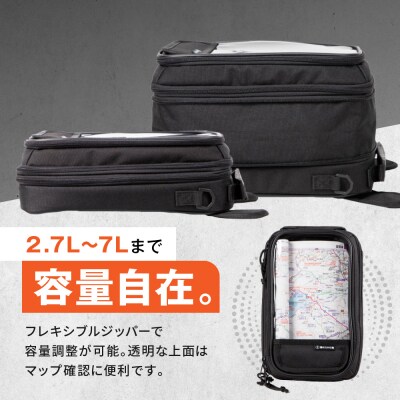 【デグナー】A5サイズ マグネット式タンクバッグ[NB-15MAG]【ブラック】(バイク)