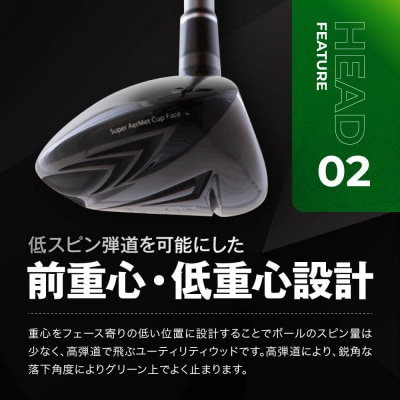 【ルーツゴルフ】ルーツラプター ユーティリティ 4番ロフト21° ヘッドカバー付<シャフト硬さ:R>