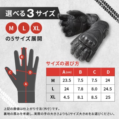 【デグナー】スマホ対応ツーリンググローブ　ブラック[TG-36]【サイズL】(バイク,バイクギア)