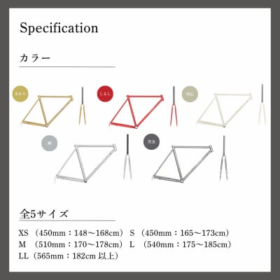 【VIGORE】ロードバイクCrMoRacer KYOTO Collection フレーム&フォーク