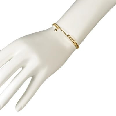 京セラ・K18 ブレスレット【カットボール/フリーサイズ/イエローゴールド/WBCY3773-FU】