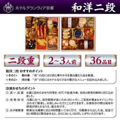 【ホテルグランヴィア京都】おせち 和洋二段 約2～3人前|京都 ホテル特製おせち 人気おせち