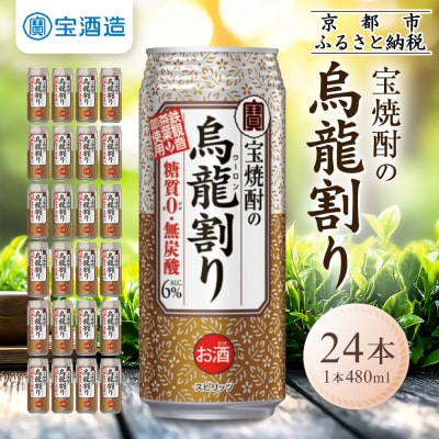 【タカラ】宝焼酎の烏龍割り(480ml×24本)|焼酎 酎ハイ 烏龍酎ハイ 人気セット