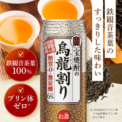 【タカラ】宝焼酎の烏龍割り(480ml×24本)|焼酎 酎ハイ 烏龍酎ハイ 人気セット