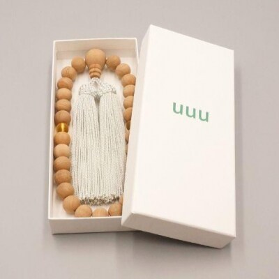 【神戸珠数店】〈京念珠〉 桜 黄水晶入り ジェンダーレス数珠 男女兼用|京都 念珠 仏具