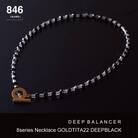 【846YAJIRO】〔スポーツネックレス〕8シリーズ【DEEP BLACK】Mサイズ45センチ
