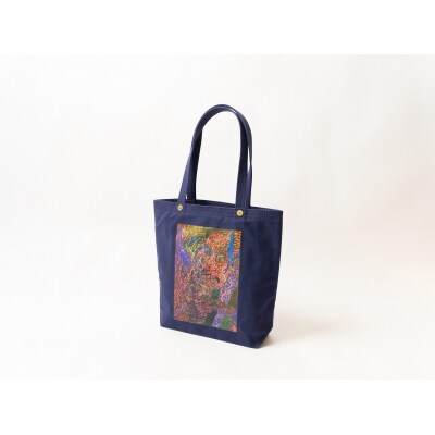 【京都館発・限定企画かばん】一澤信三郎×へラルボニーコラボ　縦型トートバッグ(全5種)【カラー:紺】