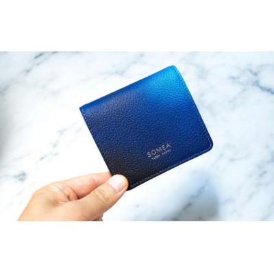 【池内友禅】SOMEA brume バイフォールドウォレット(タンゴブルー)|京都 友禅染 ブランド