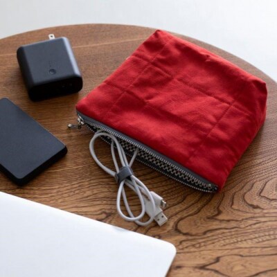【kiten.kyoto】HANTEN. Pouch 弁柄(BENGARA)