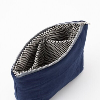 【kiten.kyoto】HANTEN. Pouch 深緑(FUKAMIDORI)