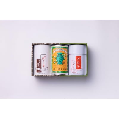 【一保堂茶舗】大福茶・煎茶 芳泉・極上ほうじ茶 中缶セット