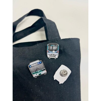 【京都市交通局】京都市バス方向幕タオルとピンバッジのセット