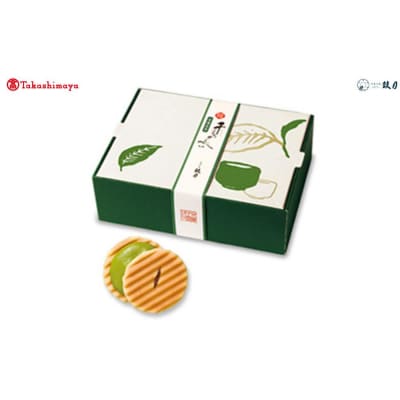 【高島屋選定品】【鼓月】姫千寿せんべい　有機抹茶 12枚入り