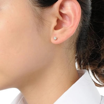 【京セラ】クレサンベール〈天然ダイヤモンド〉セラミックピアス(ジュエリー,ファッションジュエリー)