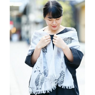 SOU・SOU 綿麻 環(かん)くびまき/ふくろう|京都 SOUSOU スカーフ 人気ブランド