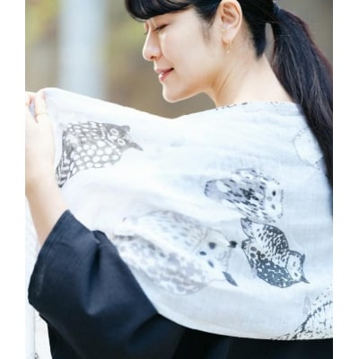 SOU・SOU 綿麻 環(かん)くびまき/ふくろう|京都 SOUSOU スカーフ 人気ブランド